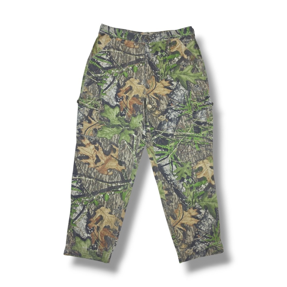 Vintage Mossy Oak Obsession Faded Camo Cargo Pants Men L 36x30 Style 00055